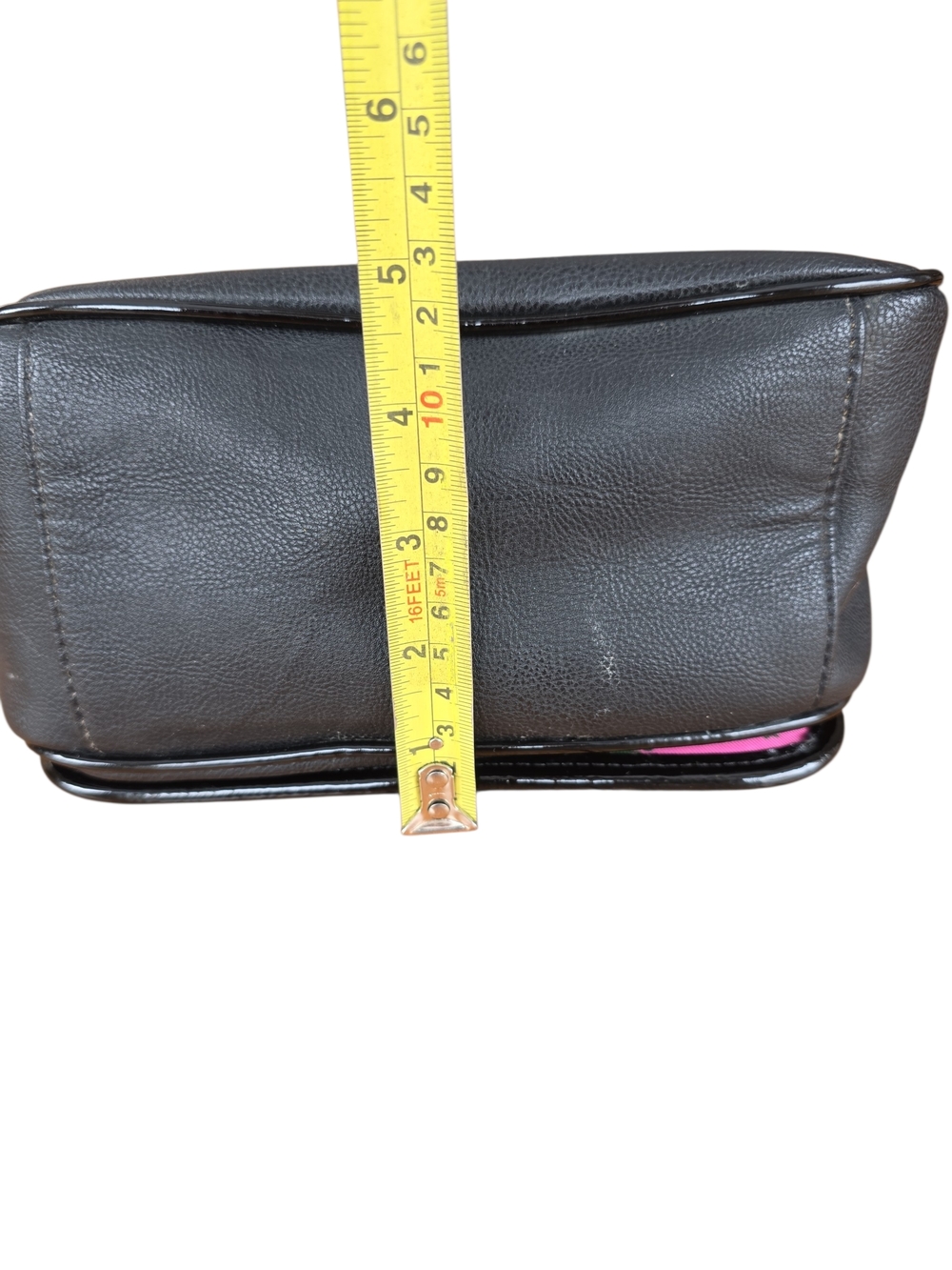 Betsey Johnson Black Crossbody Phone Novelty Bag with Pink/Red Dial Accents - Picture 5 of 10
